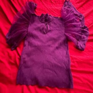 Vibrant Purple Turtleneck Sweater